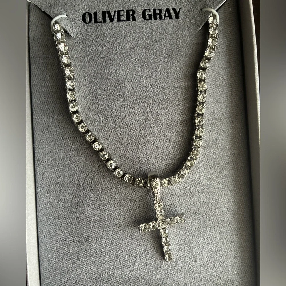 Silver Cross Pendant Necklace